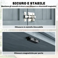 Outsunny Armadio da Esterno, Capanno per Attrezzi con 2 Scaffali(m-5)