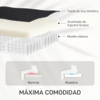 HOMCOM Sillón Relax Reclinable Manual hasta 155º Apertura Push con Reposapiés Respaldo Alto Acolchado Grueso Negro(m-5)