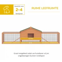 PawHut Konijnenhok konijnenkooi haas konijn hok voor kleine dieren(m-5)