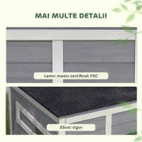 PawHut Căsuță pentru Rațe cu Acoperiș Rabatabil, Ferestre și Rampă, din Lemn, 93x70x72 cm, Multicolor(m-9)