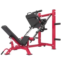 SPORTNOW Presă pentru coapse profesională Aparat musculatură picioare și Hack Squat 455kg Aparat reglabil 185x120x140cm Roșu(m-1)