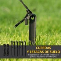 HOMCOM Reno Inflable de Navidad de 180 cm con Luces LED Ventilador Interno y Accesorios Poliéster IP44 Marrón(m-7)