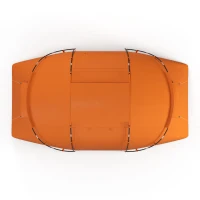 Outsunny Tenda túnel para 4-6 pessoas, tenda de campismo com porta, piso, 2000mm à prova d'água Laranja(m-5)