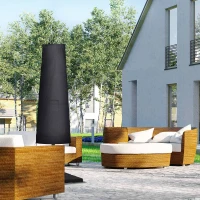 Outsunny Housse de protection pour parasol en tissu Oxford 300D fermeture à glissière et tige de support 240 x 48/70 cm noir(m-10)