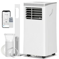 HOMCOM Mobiles Klimagerät 10000 BTU (ca. 2,93 kW), mobiles Klimagerät 4‑in‑1 Kühlen Entfeuchten Ventilator Nachtmodus, weiß(m-7)
