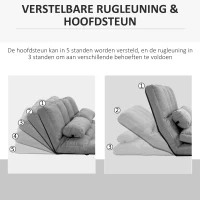 HOMCOM vloerstoel 2-in-1(m-7)