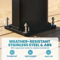 Outsunny Solar Shower 35L Garden Shower with Frost Protection, Swiveling Rain Shower Head, Faucet, Garden Hose Connection(m-5)