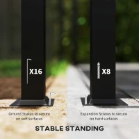 Outsunny Pawilon ogrodowy 4x3,3 m, wodoodporny, stabilny, metalowy(m-7)