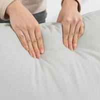 HOMCOM 146 cm Zweisitzer Sofa, Chenille-Sofa mit doppellagiger Polsterung, Federkissen, tiefem Sitz, hoher Rückenlehne, Cremeweiß(m-9)