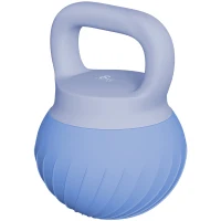 SPORTNOW Kettlebell 8 kg, Pesa rusa con Asa Ergonómica Antideslizante, Kettlebell, Musculación, Entrenamiento, Azul(m-8)
