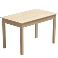 HOMCOM Esstisch modernes zweifarbiges Design mit großer Platte für 4-6 Personen in Holz, Maße 119L x 70l x 75H cm(m-1)