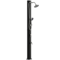 Outsunny Ducha Solar 35 L, Protección Antigel, 2 Alcachofas, Grifo para Pies