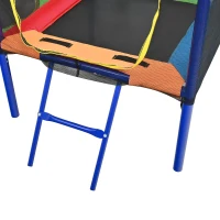 Parque infantil exterior 5 en 1, trampolín con red de seguridad y cremallera, para niños de 3–8 años, 336x217x198 cm, Multicolor(m-9)