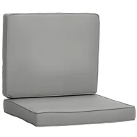 Outsunny Zestaw 2 poduszek na krzesła, 56 x 52 cm, z zamkiem, do sofy(m-11)