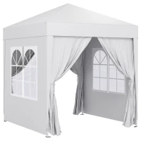 Outsunny Pop Up Gazebo Canopy, size (2 x2m)-White(m-1)