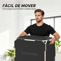 SPORTNOW Caixa Pliométrica de Madeira com 3 Alturas Diferentes para Treino de Salto Força em Casa Ginásio e Exterior 61x51x40,5 cm Preto(m-7)