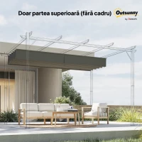 Outsunny Acoperiș de Schimb pentru Pergolă cu 10 Orificii de Drenaj,  Permeabil, 4x3 m, Bej(m-9)