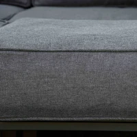 Outsunny 6 Piece Outdoor Couch, Sectional Sofa Set with Aluminum Patio Conversation Furniture, Grey(m-11)