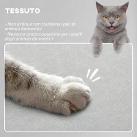 HOMCOM Poltrona Reclinabile con Poggiapiedi, Riscaldamento, 8 Punti Massaggio e 5 Modalità, Tessuto Vellutato, Grigio(m-6)