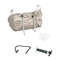 Outsunny Tente gonflable 5-8 personnes Montage rapide 8000 mm Imperméable & résistante au vent avec pompe Ouverture pour poêle Fenêtre de toit(m-5)