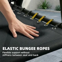 Outsunny Folding Garden Chairs Set of 2, Outdoor Dining Chairs with Wide Texteline Seat, High Back and Armrests, Black(m-5)