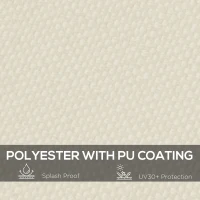 Outsunny Zastępczy Daszek do Markizy - z Płachtą Odporną na Warunki Atmosferyczne, 297 cm x 243 cm, Beżowy(m-4)