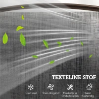 Outsunny Metaal tuinbank schommelstoel tuinstoel 2-zits met tafel schommel bruin(m-8)