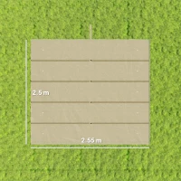 Outsunny Acoperiș de Înlocuire pentru Pergola Gazebo cu 10 Găuri de Drenaj, Husă Pergolă din Poliester Respirabil, 250x255 cm, pentru Pergola de Grădină 3x3m, Bej(m-3)