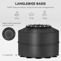 HOMCOM Boxsack Stehend mit Speedball, Reflexstange, Höhenverstellbar, für Erwachsene, 155-205cm, Schwarz(m-6)