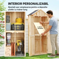 Outsunny Dulap de Exterior pentru Unelte cu Rafturi Detașabile(m-6)
