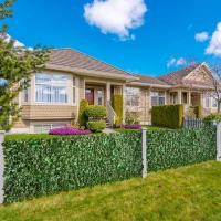 Outsunny Haie Artificiel Brise-Vue décoration Rouleau 3L x 1H m Feuillage réaliste Anti-UV Vert(m-10)