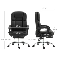 Vinsetto Six Point Vibrating Massage Office Chair - Black(m-3)