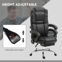 Vinsetto Six Point Vibrating Massage Office Chair - Black(m-5)