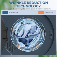 HOMCOM 5kg Ablufttrockner, 1000W Kompakter freistehender Frontlader-Wäschetrockner mit Edelstahltrommel, Timer, Blau(m-6)