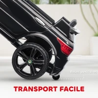 HOMCOM Voiture électrique enfants véhicule électrique 12 V double moteurs 3 à 5 km/h 110 x 68 x 52 cm noir(m-6)