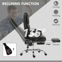 Vinsetto Six Point Vibrating Massage Office Chair - Black(m-6)