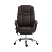 Vinsetto Six Point Vibrating Massage Office Chair - Dark Brown(m-1)