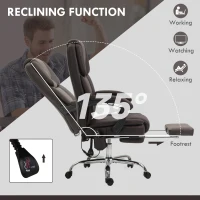 Vinsetto Six Point Vibrating Massage Office Chair - Dark Brown(m-6)