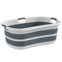 PawHut Baignoire pour Chien, Baignoire Pliable et Portable avec Trou de Drainage, pour Petits Chiens et Chiots, Gris(m-1)