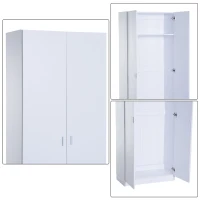 Homcom Armoire Haute Multi-Rangements en Bois 75 x 36 x 180 cm(m-5)