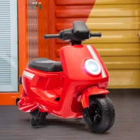 AIYAPLAY Scooter électrique enfants moto porteur pour enfants phare et musique, marche avant/arrière, roues d'entraînement(m-10)