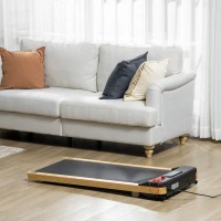 SPORTNOW Tapis de course tapis de marche électrique avec télécommande 0,5 à 6 km/h 12 programmes prédéfinis 120 x 54 x 15 cm noir(m-10)