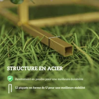 Outsunny Lot de 3 supports d'arche de fond en métal doré pour mariage, 2,2 m, 2 m, 1,8 m, arche de mariage fête d'anniversaire(m-5)