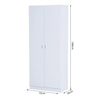 Homcom Armoire Haute Multi-Rangements en Bois 75 x 36 x 180 cm(m-3)