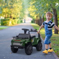 HOMCOM Voiture 4x4 électrique pour enfant avec coffre vitesse 3 km/h phares klaxon musique 3-5 ans(m-10)