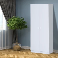 Homcom Armoire Haute Multi-Rangements en Bois 75 x 36 x 180 cm(m-9)