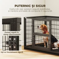 PawHut Cușcă pentru Câini Robusta, 94x60x64 cm, cu Tavă Detașabilă.(m-4)