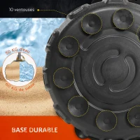 HOMCOM Sac de frappe boxe autoportant punching ball Ø 60 x 180 cm ventouses antidérapantes amortisseurs noir rouge(m-6)