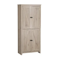 Homcom Bufet Lemn Natural – 4 Usi cu Rafturi Reglabile(m-16)