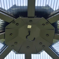 Outsunny 3 x 3(m) Hardtop Gazebo Canopy with Polycarbonate Roof, Aluminium Frame, Permanent Pavilion Garden Gazebo with Netting and Curtains for Patio, Deck, Dark Grey(m-12)